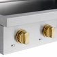 ZLINE Autograph Edition 36" Paramount Induction Rangetop with 5 Element Cooktop in Satin Stainless Steel and Polished Gold Accents, SINRTSZ-36-G
