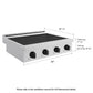 ZLINE Autograph Edition 30" Paramount Induction Rangetop with 4 Element Cooktop in Stainless Steel and Matte Black Accents, SINRTZ-30-MB