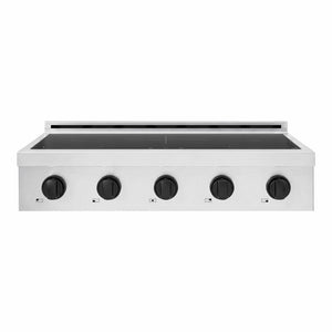 ZLINE Autograph Edition 36" Paramount Induction Rangetop with 5 Element Cooktop in Stainless Steel and Matte Black Accents, SINRTZ-36-MB