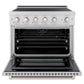 ZLINE 36" 5.2 cu. ft. Paramount Induction Range with 5 Element Cooktop and Electric Oven in Satin Stainless Steel, SINRS-36