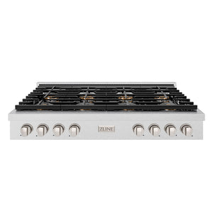 ZLINE 48" Paramount Gas Rangetop with 8 Burner DuoPro™ Cooktop in Satin Stainless Steel, PSRTS-48