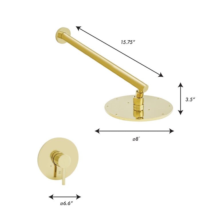 ZLINE Shower Faucet and Handle in Polished Gold, ELD-SHF-PG