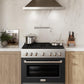 ZLINE Paramount 36" 5.2 cu. ft. Gas Range with Convection Oven in Stainless Steel with Black Matte Door, SGR-BLM-36
