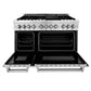 ZLINE 48" 6.0 cu. ft. Gas Burner, Electric Oven with Griddle in Stainless Steel, RA-GR-48