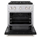 ZLINE 30" 4.2 cu. ft. Paramount Dual Fuel Range with 4 Burner DuoPro™ Cooktop and Electric Convection Oven with Black Matte Door, PSDR-BLM-30
