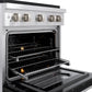 ZLINE 30" 4.2 cu. ft. Paramount Dual Fuel Range with 4 Burner DuoPro™ Cooktop and Electric Convection Oven with Black Matte Door, PSDR-BLM-30