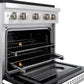 ZLINE 30" 4.2 cu. ft. Paramount Dual Fuel Range with 4 Burner DuoPro™ Cooktop and Electric Convection Oven with White Matte Door, PSDR-WM-30