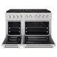 ZLINE 48" 6.7 cu. ft. Paramount Dual Fuel Range with 8 Burner DuoPro™ Cooktop and Dual Ovens in Stainless Steel, PSDR48