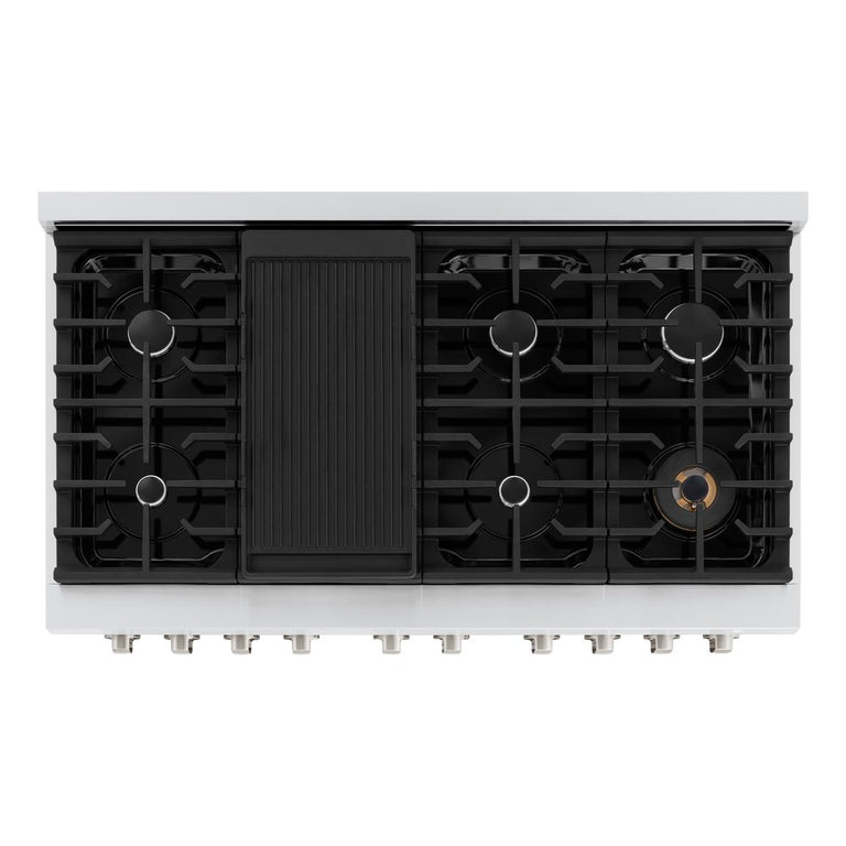 ZLINE Appliance Package - 48" Gas Range, Range Hood Insert, Microwave Oven and Dishwasher, 4KP-SGRRHI48-MODWV