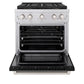 ZLINE 30" 4.2 cu. ft. Paramount Gas Range with 4 Burner DuoPro™ Cooktop and Convection Gas Oven with Black Matte Door, PSGR-BLM-30