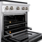 ZLINE 30" 4.2 cu. ft. Paramount Gas Range with 4 Burner DuoPro™ Cooktop and Convection Gas Oven with Black Matte Door, PSGR-BLM-30