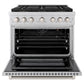 ZLINE 36" 5.2 cu. ft. Paramount Gas Range with 6 Burner DuoPro™ Cooktop and Convection Gas Oven in Stainless Steel, PSGR36