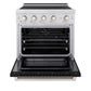 ZLINE 30" 4.2 cu. ft. Paramount Induction Range with 4 Element Cooktop and Electric Convection Oven in Stainless Steel with Black Matte Door, SINR-BLM-30