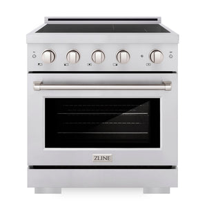 ZLINE 30" 4.2 cu. ft. Paramount Induction Range with 4 Element Cooktop and Electric Oven in Stainless Steel, SINR30