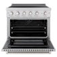 ZLINE 36" 5.2 cu. ft. Paramount Induction Range with 5 Element Cooktop and Electric Oven in Stainless Steel, SINR36
