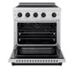 ZLINE Autograph Edition 30" 4.2 cu. ft. Paramount Induction Range with 4 Element Cooktop and Electric Convection Oven in Stainless Steel with Matte Black Accents, SINRZ-30-MB