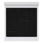 ZLINE Autograph Edition 24" 3.2 cu. ft. Paramount Induction Range with 3 Element Cooktop and Electric Convection Oven in Stainless Steel with White Matte Door and Polished Gold Accents, SINRZ-WM-24-G