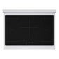 ZLINE Autograph Edition 36" 5.2 cu. ft. Paramount Induction Range with 5 Element Cooktop and Electric Convection Oven in Stainless Steel with White Matte Door and Matte Black Accents, SINRZ-WM-36-MB