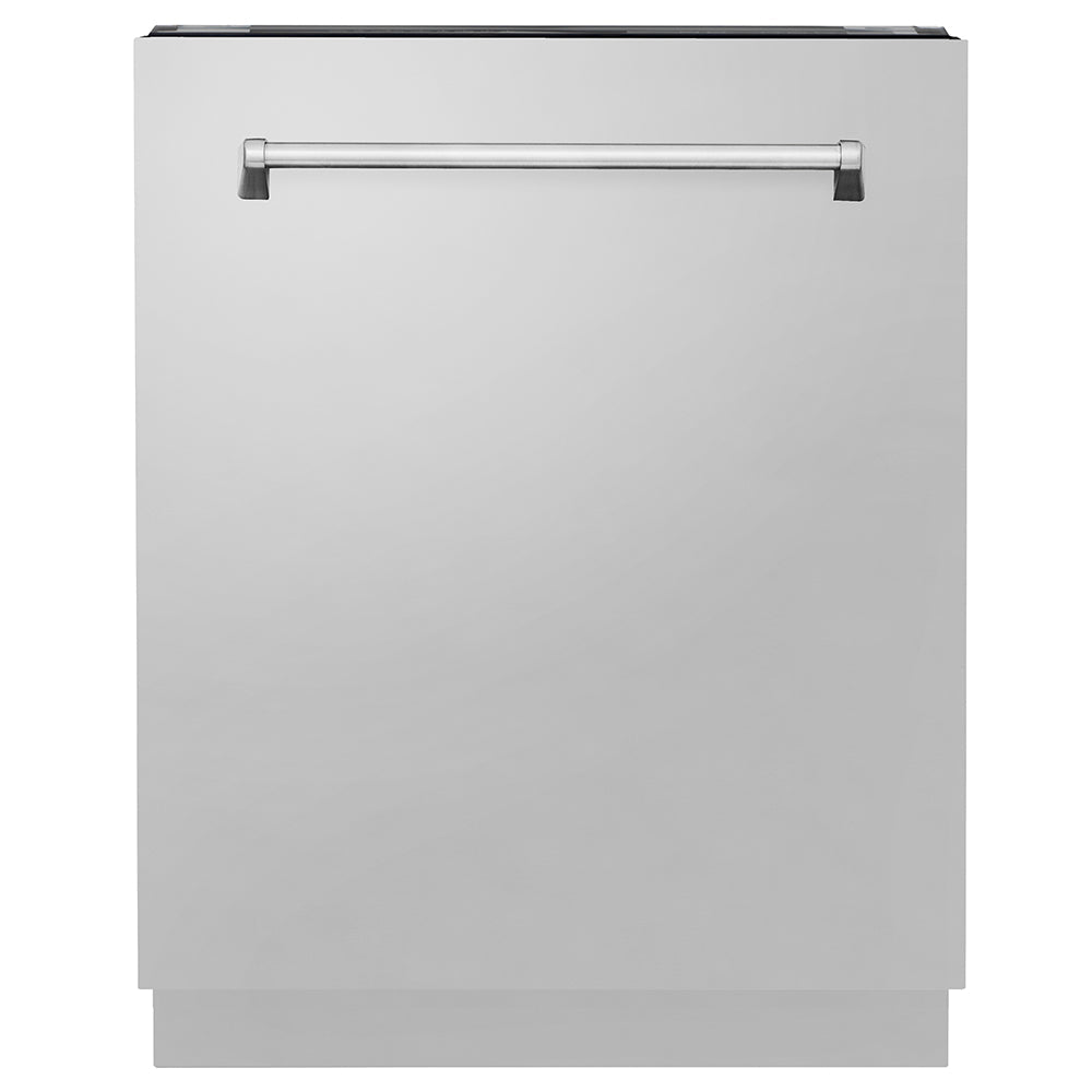 ZLINE Tallac 24-Inch Top Control Built-In Dishwasher, Stainless Steel Panel, Traditional Handle, 51 dBA (DWV-304-24)
