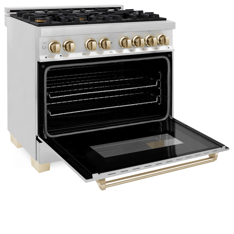 ZLINE Autograph Edition 36 in. Range with Gas Stove, Electric Oven wit –  Premium Home Source