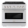 ZLINE 36" Professional Gas Range with Convection Oven and 6 Burners in Stainless Steel-SGR36