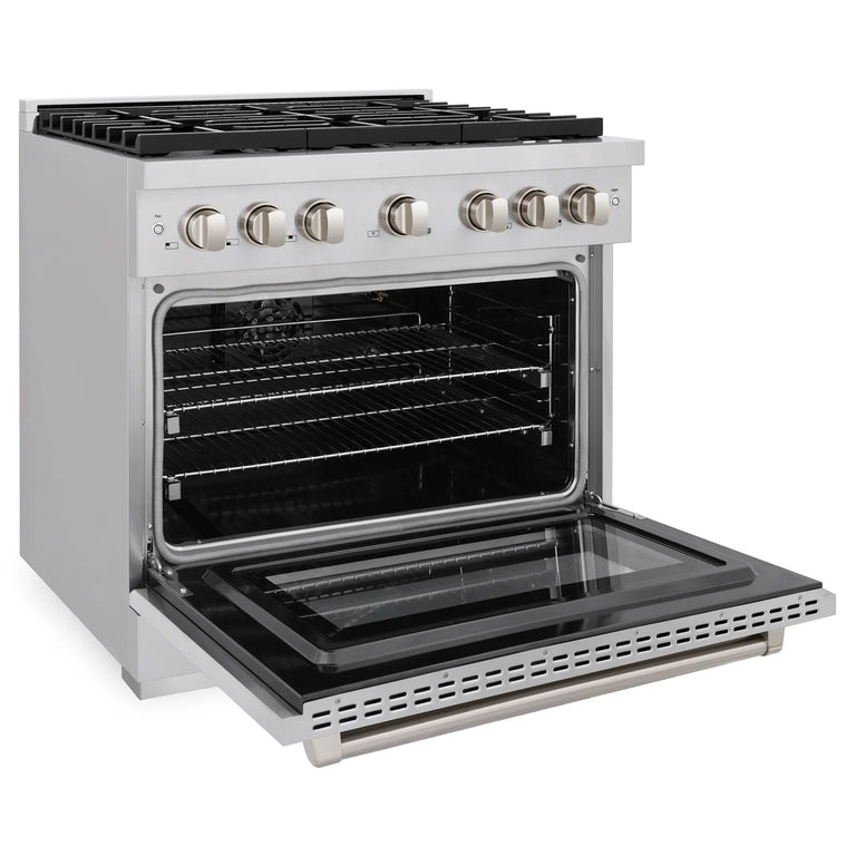 ZLINE 36" Professional Gas Range with Convection Oven and 6 Burners in Stainless Steel, SGR36