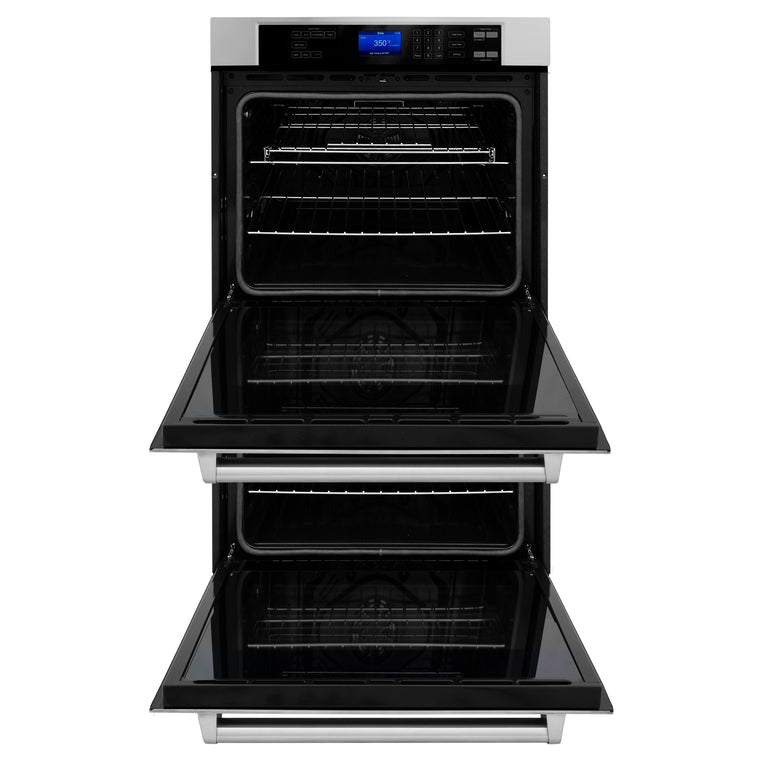ZLINE 30 in. Professional Double Wall Oven in Stainless Steel with Self Cleaning, AWD-30