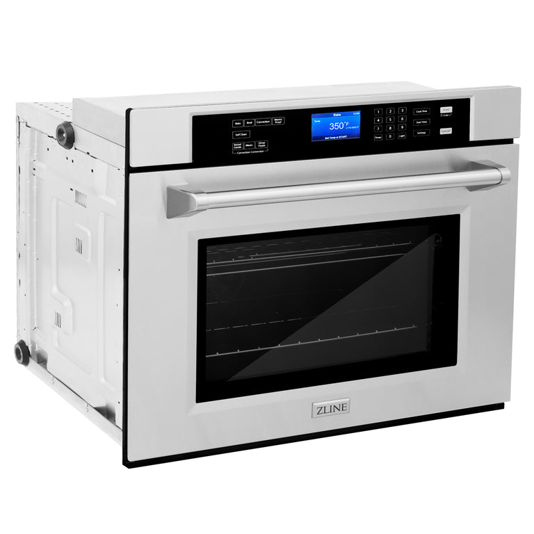 ZLINE Kitchen and Bath 30 in. Professional Single Wall Oven in Stainless Steel with Self-Cleaning, AWS-30