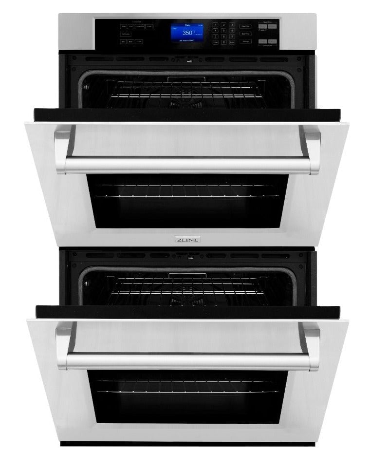 ZLINE Appliance Package - 30" Double Wall Oven, Rangetop, Over The Range Microwave, 3KP-RTOTRH30-AWD