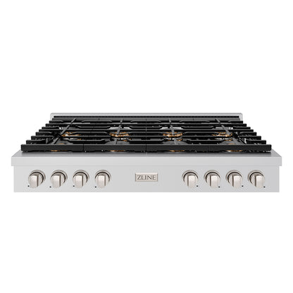 ZLINE 48" Paramount Gas Rangetop with 8 Burner DuoPro™ Cooktop in Stainless Steel, PSRT48