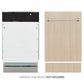 ZLINE Tallac 18-Inch Top Control Built-In Dishwasher, Panel Ready, 51 dBA, DWV-18