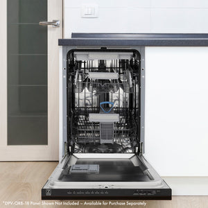 ZLINE Tallac 18-Inch Top Control Built-In Dishwasher, Panel Ready, 51 dBA, DWV-18