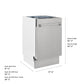 ZLINE Tallac 18-Inch Top Control Built-In Dishwasher, Stainless Steel Panel, Traditional Handle, 51 dBA, DWV-304-18