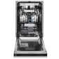 ZLINE Tallac 18-Inch Top Control Built-In Dishwasher, Stainless Steel Panel, Traditional Handle, 51 dBA, DWV-304-18