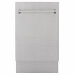 ZLINE Tallac 18-Inch Top Control Built-In Dishwasher, Stainless Steel Panel, Traditional Handle, 51 dBA, DWV-304-18