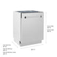 ZLINE Tallac 24-Inch Top Control Built-In Dishwasher, Stainless Steel Panel, Traditional Handle, 51 dBA, DWV-304-24