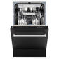 ZLINE Tallac 18-Inch Top Control Built-In Dishwasher, Black Matte Panel, Traditional Handle, 51 dBA, DWV-BLM-18