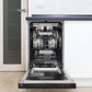 ZLINE Tallac 18-Inch Top Control Built-In Dishwasher, Black Matte Panel, Traditional Handle, 51 dBA, DWV-BLM-18