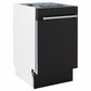 ZLINE Tallac 18-Inch Top Control Built-In Dishwasher, Black Matte Panel, Traditional Handle, 51 dBA, DWV-BLM-18