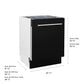 ZLINE Tallac 24-Inch Top Control Built-In Dishwasher, Black Matte Panel, Traditional Handle, 51 dBA, DWV-BLM-24