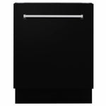 ZLINE Tallac 24-Inch Top Control Built-In Dishwasher, Black Matte Panel, Traditional Handle, 51 dBA, DWV-BLM-24