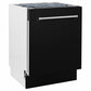 ZLINE Tallac 24-Inch Top Control Built-In Dishwasher, Black Matte Panel, Traditional Handle, 51 dBA, DWV-BLM-24