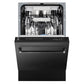 ZLINE Tallac 18-Inch Top Control Built-In Dishwasher, Black Stainless Steel Panel, Traditional Handle, 51 dBA, DWV-BS-18