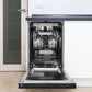 ZLINE Tallac 18-Inch Top Control Built-In Dishwasher, Black Stainless Steel Panel, Traditional Handle, 51 dBA, DWV-BS-18
