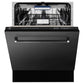 ZLINE Tallac 24-Inch Top Control Built-In Dishwasher, Black Stainless Steel Panel, Traditional Handle, 51 dBA, DWV-BS-24