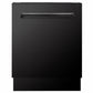 ZLINE Tallac 24-Inch Top Control Built-In Dishwasher, Black Stainless Steel Panel, Traditional Handle, 51 dBA, DWV-BS-24