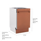 ZLINE Tallac 18-Inch Top Control Built-In Dishwasher, Copper Panel, Traditional Handle, 51 dBA, DWV-C-18