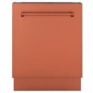 ZLINE Tallac 24-Inch Top Control Built-In Dishwasher, Copper Panel, Traditional Handle, 51 dBA, DWV-C-24