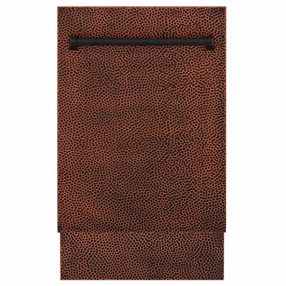 ZLINE Tallac 18-Inch Top Control Built-In Dishwasher, Hand-Hammered Copper Panel, Traditional Handle, 51 dBA, DWV-HH-18
