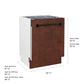 ZLINE Tallac 24-Inch Top Control Built-In Dishwasher, Hand-Hammered Copper Panel, Traditional Handle, 51 dBA, DWV-HH-24